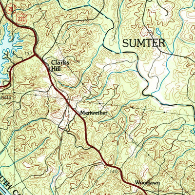 United States Geological Survey Clark Hill Lake, GA-SC (1980, 100000-Scale) digital map