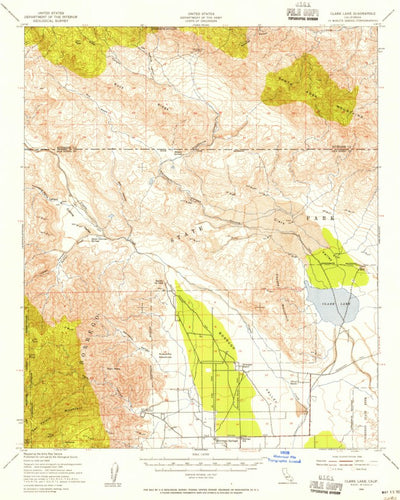 United States Geological Survey Clark Lake, CA (1941, 62500-Scale) digital map