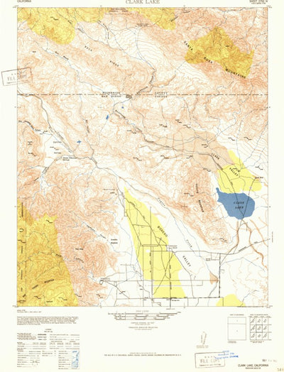 United States Geological Survey Clark Lake, CA (1942, 62500-Scale) digital map