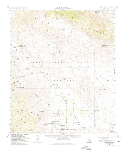 United States Geological Survey Clark Lake, CA (1960, 62500-Scale) digital map