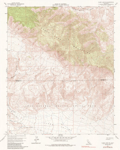 United States Geological Survey Clark Lake NE, CA (1960, 24000-Scale) digital map