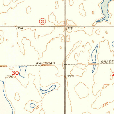United States Geological Survey Clark Lake, SD (1951, 24000-Scale) digital map