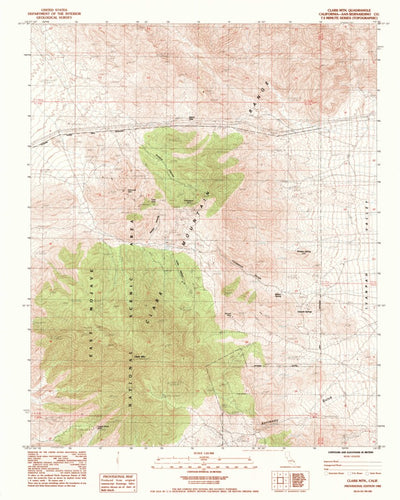 United States Geological Survey Clark Mountain, CA (1985, 24000-Scale) digital map
