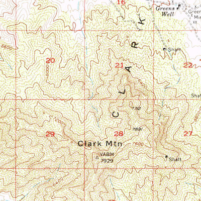 United States Geological Survey Clark Mountain, CA-NV (1956, 62500-Scale) digital map