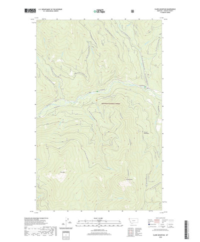 United States Geological Survey Clark Mountain, MT (2020, 24000-Scale) digital map