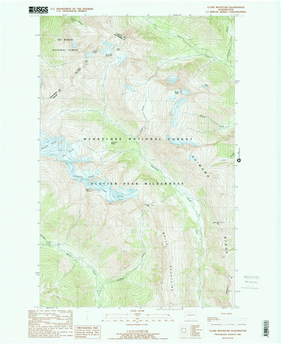 United States Geological Survey Clark Mountain, WA (1988, 24000-Scale) digital map