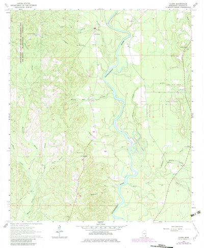 United States Geological Survey Clark, MS (1964, 24000-Scale) digital map