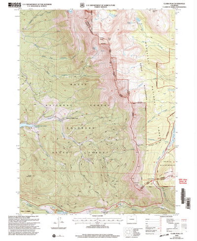 United States Geological Survey Clark Peak, CO (2000, 24000-Scale) digital map