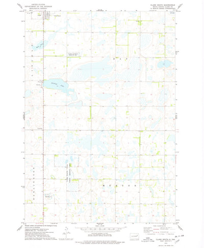 United States Geological Survey Clark South, SD (1973, 24000-Scale) digital map