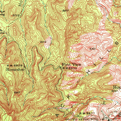 United States Geological Survey Clarkdale, AZ (1944, 62500-Scale) digital map