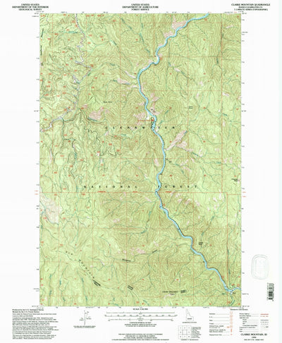 United States Geological Survey Clarke Mountain, ID (1994, 24000-Scale) digital map