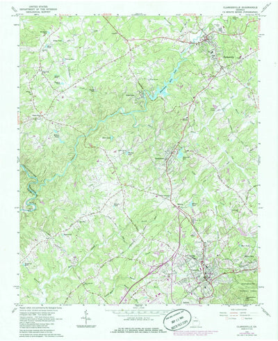 United States Geological Survey Clarkesville, GA (1964, 24000-Scale) digital map