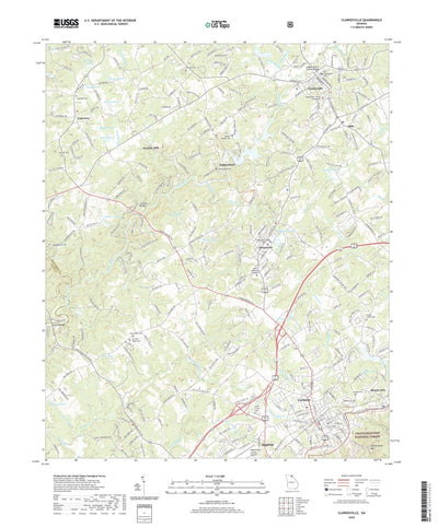 United States Geological Survey Clarkesville, GA (2020, 24000-Scale) digital map