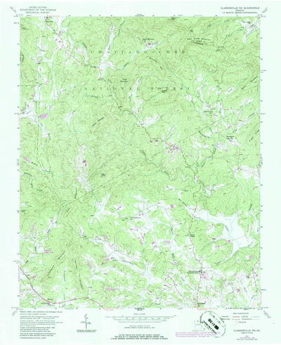 United States Geological Survey Clarkesville NE, GA (1957, 24000-Scale) digital map