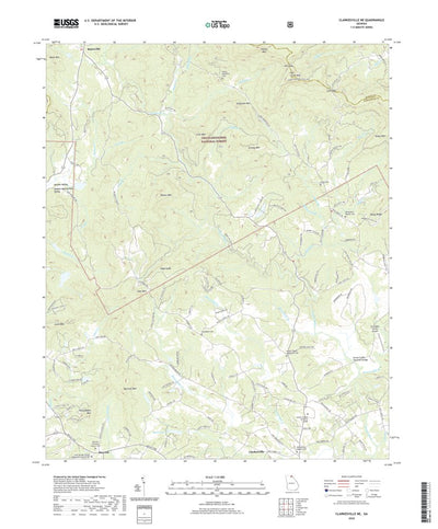 United States Geological Survey Clarkesville NE, GA (2020, 24000-Scale) digital map