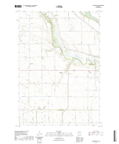 United States Geological Survey Clarkfield NE, MN (2022, 24000-Scale) digital map