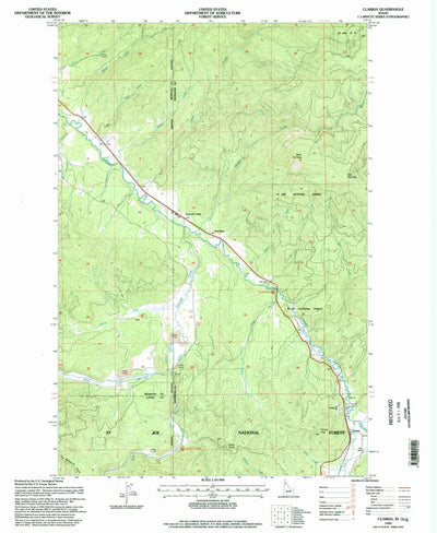 United States Geological Survey Clarkia, ID (1995, 24000-Scale) digital map