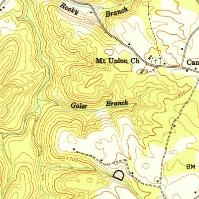 United States Geological Survey Clarkrange, TN (1950, 24000-Scale) digital map