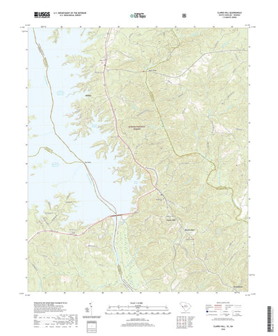 United States Geological Survey Clarks Hill, SC (2020, 24000-Scale) digital map