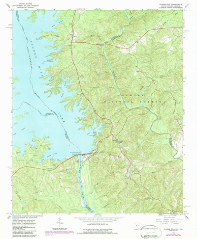 United States Geological Survey Clarks Hill, SC-GA (1964, 24000-Scale) digital map