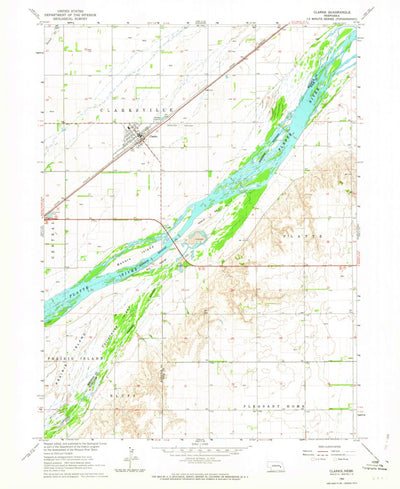 United States Geological Survey Clarks, NE (1962, 24000-Scale) digital map