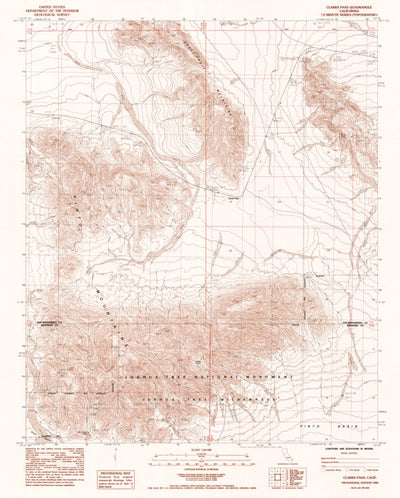 United States Geological Survey Clarks Pass, CA (1985, 24000-Scale) digital map