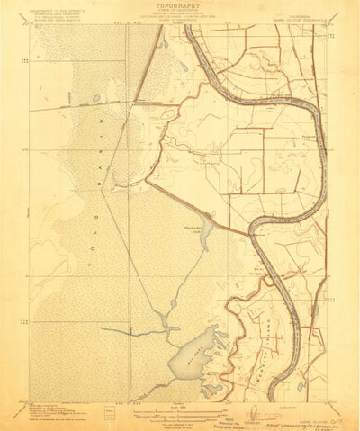 United States Geological Survey Clarksburg, CA (1916, 31680-Scale) digital map