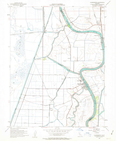 United States Geological Survey Clarksburg, CA (1952, 24000-Scale) digital map