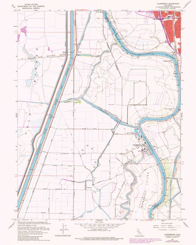 United States Geological Survey Clarksburg, CA (1967, 24000-Scale) digital map
