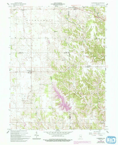 United States Geological Survey Clarksburg, IN (1958, 24000-Scale) digital map