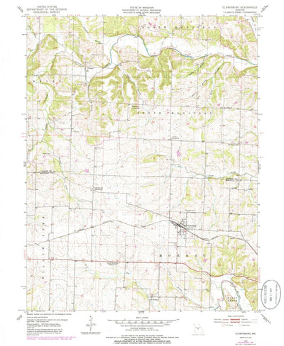 United States Geological Survey Clarksburg, MO (1952, 24000-Scale) digital map