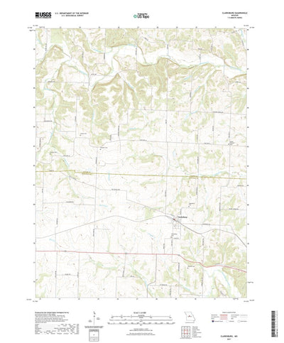 United States Geological Survey Clarksburg, MO (2021, 24000-Scale) digital map