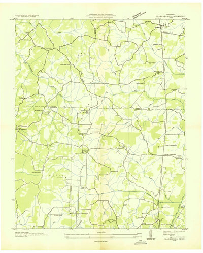 United States Geological Survey Clarksburg, TN (1936, 24000-Scale) digital map