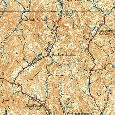 United States Geological Survey Clarksburg, WV (1923, 62500-Scale) digital map