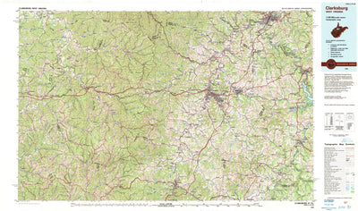 United States Geological Survey Clarksburg, WV (1982, 100000-Scale) digital map