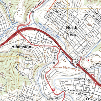 United States Geological Survey Clarksburg, WV (2023, 24000-Scale) digital map