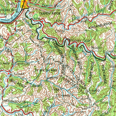 United States Geological Survey Clarksburg, WV-OH-PA (1956, 250000-Scale) digital map