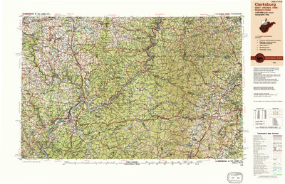 United States Geological Survey Clarksburg, WV-OH-PA (1988, 250000-Scale) digital map