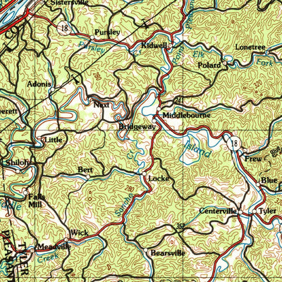 United States Geological Survey Clarksburg, WV-OH-PA (1988, 250000-Scale) digital map