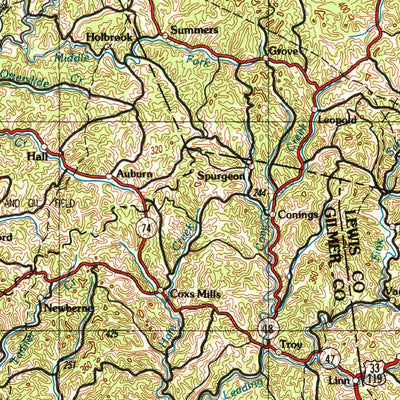 United States Geological Survey Clarksburg, WV-OH-PA (1988, 250000-Scale) digital map