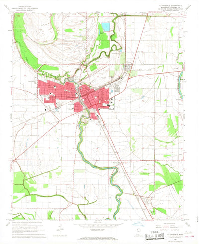 United States Geological Survey Clarksdale, MS (1967, 24000-Scale) digital map