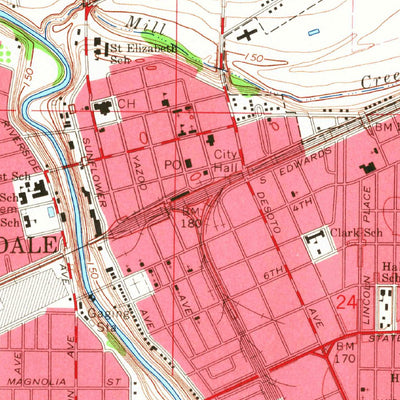 United States Geological Survey Clarksdale, MS (1967, 24000-Scale) digital map