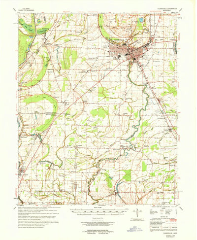 United States Geological Survey Clarksdale, MS (1968, 62500-Scale) digital map