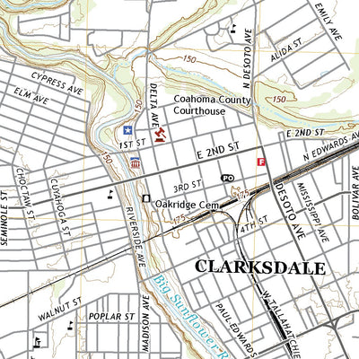 United States Geological Survey Clarksdale, MS (2020, 24000-Scale) digital map