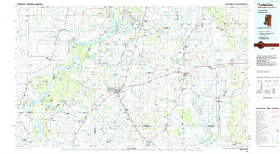 United States Geological Survey Clarksdale, MS-AR (1984, 100000-Scale) digital map