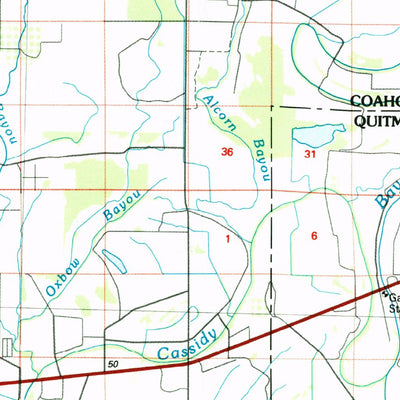 United States Geological Survey Clarksdale, MS-AR (1984, 100000-Scale) digital map