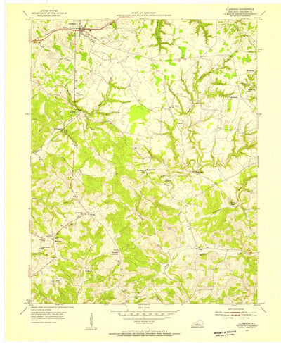 United States Geological Survey Clarkson, KY (1954, 24000-Scale) digital map