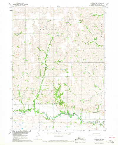 United States Geological Survey Clarkson SW, NE (1966, 24000-Scale) digital map