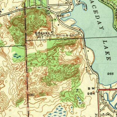 United States Geological Survey Clarkston, MI (1943, 24000-Scale) digital map