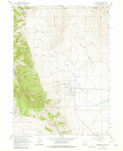 United States Geological Survey Clarkston, UT-ID (1964, 24000-Scale) digital map